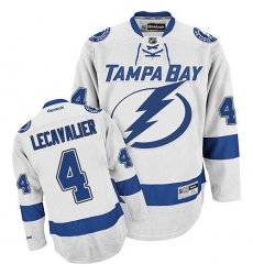 Women's Reebok Tampa Bay Lightning #4 Vincent Lecavalier Authentic White Away NHL Jersey