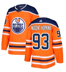 Youth Adidas Edmonton Oilers #93 Ryan Nugent-Hopkins Authentic Orange Home NHL Jersey