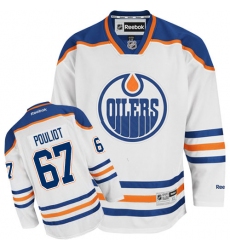 Men's Reebok Edmonton Oilers #67 Benoit Pouliot Authentic White Away NHL Jersey
