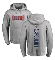 NHL Adidas Edmonton Oilers #67 Benoit Pouliot Ash Backer Pullover Hoodie