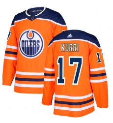 Youth Adidas Edmonton Oilers #17 Jari Kurri Authentic Orange Home NHL Jersey