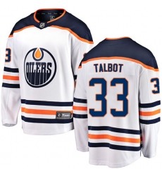 Youth Edmonton Oilers #33 Cam Talbot Fanatics Branded White Away Breakaway NHL Jersey