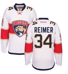 Youth Reebok Florida Panthers #34 James Reimer Authentic White Away NHL Jersey