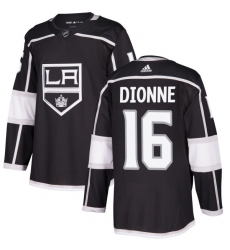 Men's Adidas Los Angeles Kings #16 Marcel Dionne Authentic Black Home NHL Jersey