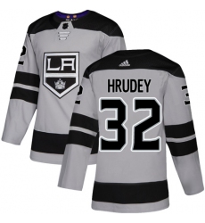 Youth Adidas Los Angeles Kings #32 Kelly Hrudey Authentic Gray Alternate NHL Jersey
