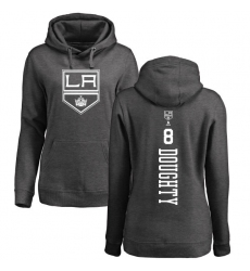 NHL Women's Adidas Los Angeles Kings #8 Drew Doughty Charcoal One Color Backer Pullover Hoodie