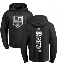 NHL Adidas Los Angeles Kings #99 Wayne Gretzky Black Backer Pullover Hoodie