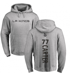 NHL Adidas Los Angeles Kings #77 Jeff Carter Ash Backer Pullover Hoodie