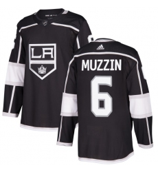 Youth Adidas Los Angeles Kings #6 Jake Muzzin Authentic Black Home NHL Jersey