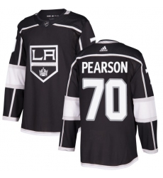 Men's Adidas Los Angeles Kings #70 Tanner Pearson Authentic Black Home NHL Jersey