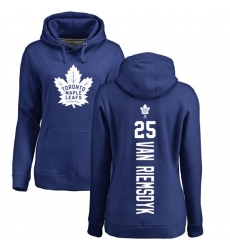 NHL Women's Adidas Toronto Maple Leafs #25 James Van Riemsdyk Royal Blue Backer Pullover Hoodie