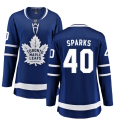 Women's Toronto Maple Leafs #40 Garret Sparks Fanatics Branded Royal Blue Home Breakaway NHL Jersey
