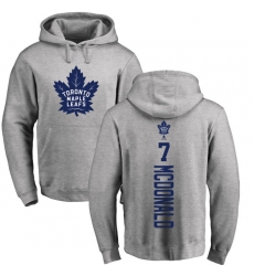NHL Adidas Toronto Maple Leafs #7 Lanny McDonald Ash Backer Pullover Hoodie