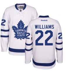Women's Reebok Toronto Maple Leafs #22 Tiger Williams Authentic White Away NHL Jersey