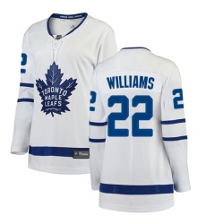 Women's Toronto Maple Leafs #22 Tiger Williams Authentic White Away Fanatics Branded Breakaway NHL Jersey
