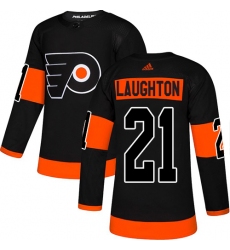 Men's Adidas Philadelphia Flyers #21 Scott Laughton Premier Black Alternate NHL Jersey