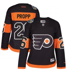 Women's Reebok Philadelphia Flyers #26 Brian Propp Premier Black 2017 Stadium Series NHL Jersey