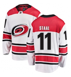 Men's Carolina Hurricanes #11 Jordan Staal Fanatics Branded White Away Breakaway NHL Jersey