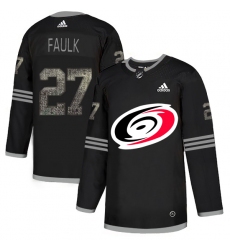 Men's Adidas Carolina Hurricanes #27 Justin Faulk Black Authentic Classic Stitched NHL Jersey