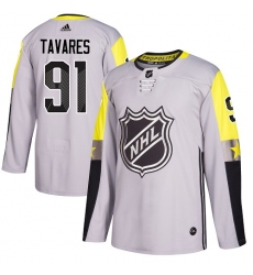 Men's Adidas New York Islanders #91 John Tavares Authentic Gray 2018 All-Star Metro Division NHL Jersey
