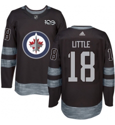 Men's Adidas Winnipeg Jets #18 Bryan Little Premier Black 1917-2017 100th Anniversary NHL Jersey