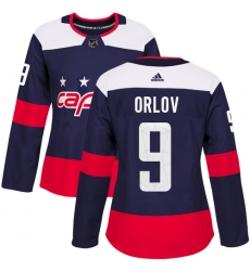 Women's Adidas Washington Capitals #9 Dmitry Orlov Authentic Navy Blue 2018 Stadium Series NHL Jersey