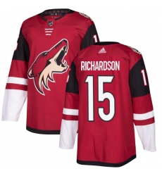 Youth Adidas Arizona Coyotes #15 Brad Richardson Authentic Burgundy Red Home NHL Jersey