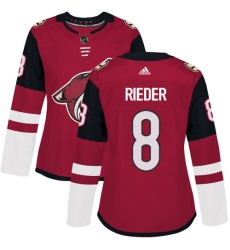 Women's Adidas Arizona Coyotes #8 Tobias Rieder Authentic Burgundy Red Home NHL Jersey