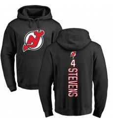 NHL Adidas New Jersey Devils #4 Scott Stevens Black Backer Pullover Hoodie