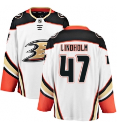 Youth Anaheim Ducks #47 Hampus Lindholm Fanatics Branded White Away Breakaway NHL Jersey