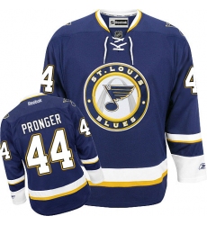 Men's Reebok St. Louis Blues #44 Chris Pronger Authentic Navy Blue Third NHL Jersey