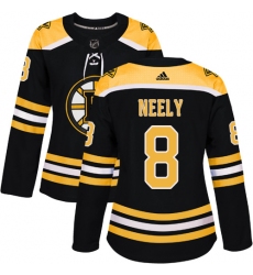 Women's Adidas Boston Bruins #8 Cam Neely Authentic Black Home NHL Jersey