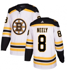 Youth Adidas Boston Bruins #8 Cam Neely Authentic White Away NHL Jersey