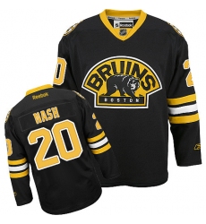 Men's Reebok Boston Bruins #20 Riley Nash Authentic Black Third NHL Jersey