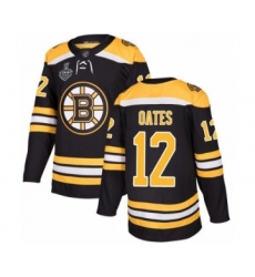 Men's Boston Bruins #12 Adam Oates Authentic Black Home 2019 Stanley Cup Final Bound Hockey Jersey