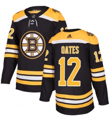Youth Adidas Boston Bruins #12 Adam Oates Authentic Black Home NHL Jersey