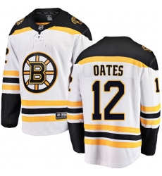 Youth Boston Bruins #12 Adam Oates Authentic White Away Fanatics Branded Breakaway NHL Jersey