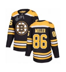 Men's Boston Bruins #86 Kevan Miller Authentic Black Home 2019 Stanley Cup Final Bound Hockey Jersey