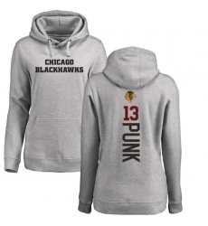 NHL Women's Adidas Chicago Blackhawks #13 CM Punk Ash Backer Pullover Hoodie
