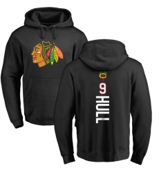 NHL Adidas Chicago Blackhawks #9 Bobby Hull Black Backer Pullover Hoodie
