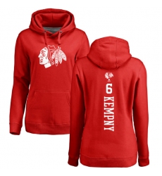 NHL Women's Adidas Chicago Blackhawks #6 Michal Kempny Red One Color Backer Pullover Hoodie