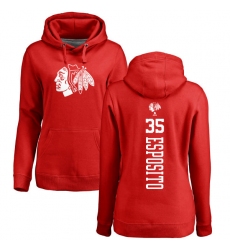 NHL Women's Adidas Chicago Blackhawks #35 Tony Esposito Red One Color Backer Pullover Hoodie