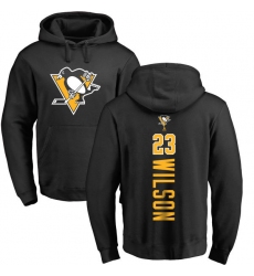 NHL Adidas Pittsburgh Penguins #23 Scott Wilson Black Backer Pullover Hoodie