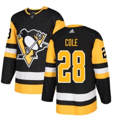 Youth Adidas Pittsburgh Penguins #28 Ian Cole Authentic Black Home NHL Jersey