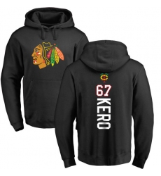 NHL Adidas Chicago Blackhawks #67 Tanner Kero Black Backer Pullover Hoodie