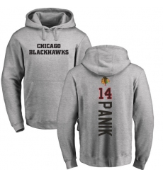 NHL Adidas Chicago Blackhawks #14 Richard Panik Ash Backer Pullover Hoodie