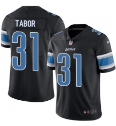 Youth Nike Detroit Lions #31 Teez Tabor Limited Black Rush Vapor Untouchable NFL Jersey
