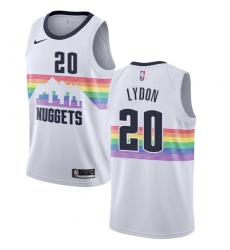 Youth Nike Denver Nuggets #20 Tyler Lydon Swingman White NBA Jersey - City Edition
