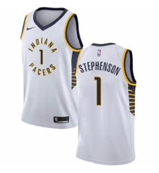 Women's Nike Indiana Pacers #1 Lance Stephenson Swingman White NBA Jersey - Association Edition