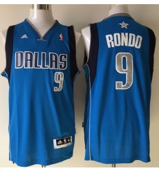 Revolution 30 Mavericks #9 Rajon Rondo Sky Blue Stitched NBA Jersey